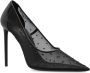 Saint Laurent Strass Mesh Anja Pumps Black Dames - Thumbnail 4