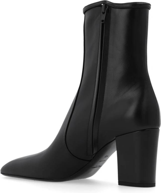 Saint Laurent Betty enkellaarsjes met hak Black Dames