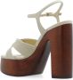 Saint Laurent Bianca platform sandalen Beige Dames - Thumbnail 4