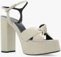 Saint Laurent Bianca platform sandalen Beige Dames - Thumbnail 4