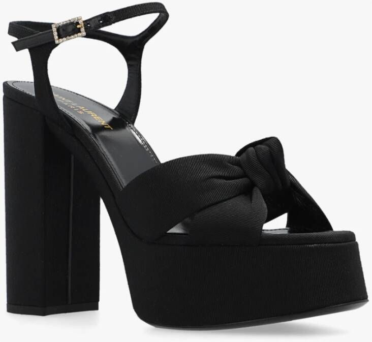 Saint Laurent Bianca Platform Sandalen Black Dames