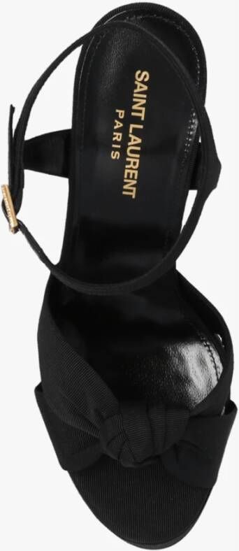 Saint Laurent Bianca Platform Sandalen Black Dames