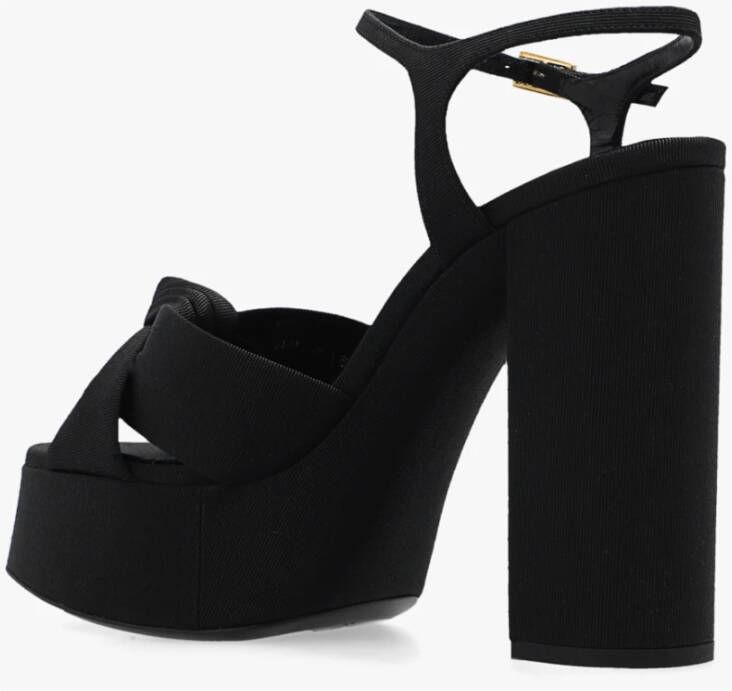 Saint Laurent Bianca Platform Sandalen Black Dames