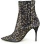 Saint Laurent Luipaardprint Suède Enkellaarzen Bruin Dames - Thumbnail 4