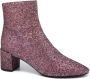 Saint Laurent Roze Glitter Enkellaarzen voor Dames Roze Dames - Thumbnail 3