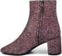 Saint Laurent Roze Glitter Enkellaarzen voor Dames Roze Dames - Thumbnail 4