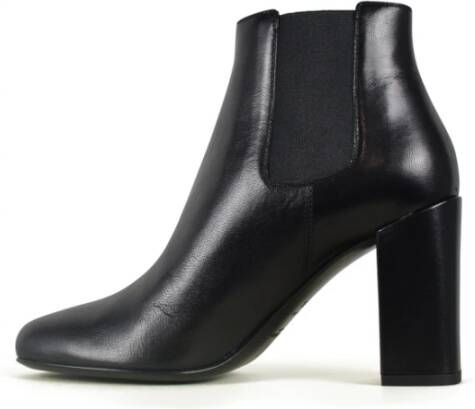 Saint Laurent Zwarte Leren Chelsea Babies 90 Laarzen Zwart Dames