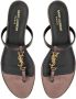 Saint Laurent Luxe Cassandra Leren Flip Flops Brown Dames - Thumbnail 3