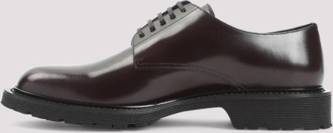 Saint Laurent Bruine Gesloten Leren Schoenen Brown Heren