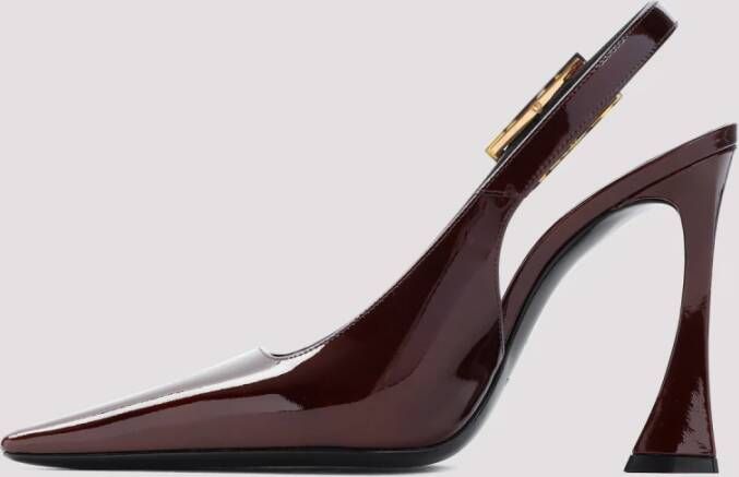 Saint Laurent Bruine Lakleren Pumps Brown Dames