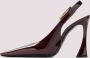 Saint Laurent Bruine Lakleren Pumps Brown Dames - Thumbnail 2