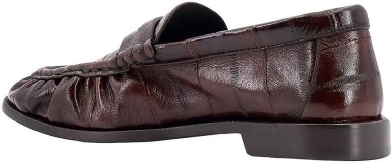 Saint Laurent Bruine leren loafers Brown Dames