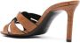 Saint Laurent Bruine sandalen met krokodillenhuid effect Brown Dames - Thumbnail 3