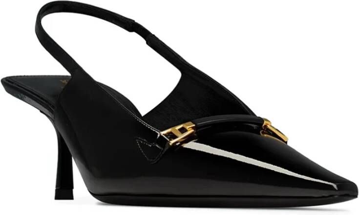 Saint Laurent Carine Slingback Patent Pumps Black Dames