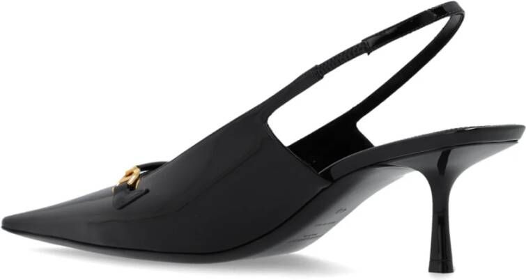 Saint Laurent Carine Slingback Patent Pumps Black Dames