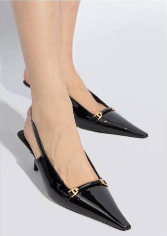 Saint Laurent Carine Slingback Patent Pumps Black Dames