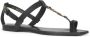 Saint Laurent Cassandra Leren Sandalen Black Dames - Thumbnail 1