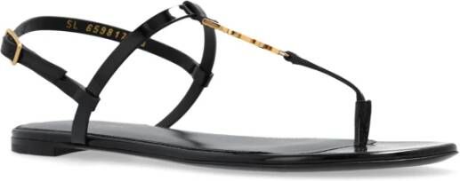 Saint Laurent Cassandra sandalen Black Dames