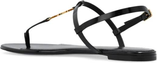 Saint Laurent Cassandra sandalen Black Dames