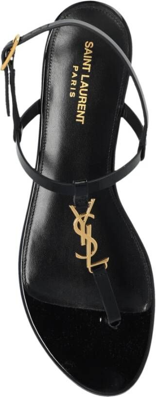 Saint Laurent Cassandra sandalen Black Dames