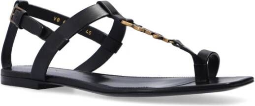 Saint Laurent Cassandra sandalen Black Dames