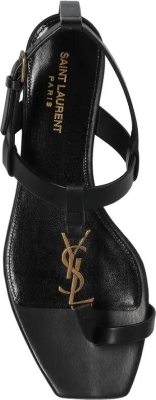 Saint Laurent Cassandra sandalen Black Dames