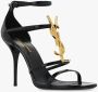 Saint Laurent Cassandra sandalen met hak Black Dames - Thumbnail 4