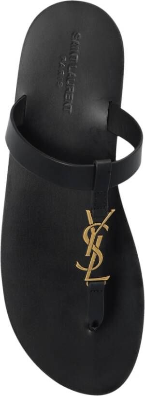 Saint Laurent Cassandre slides Black Heren