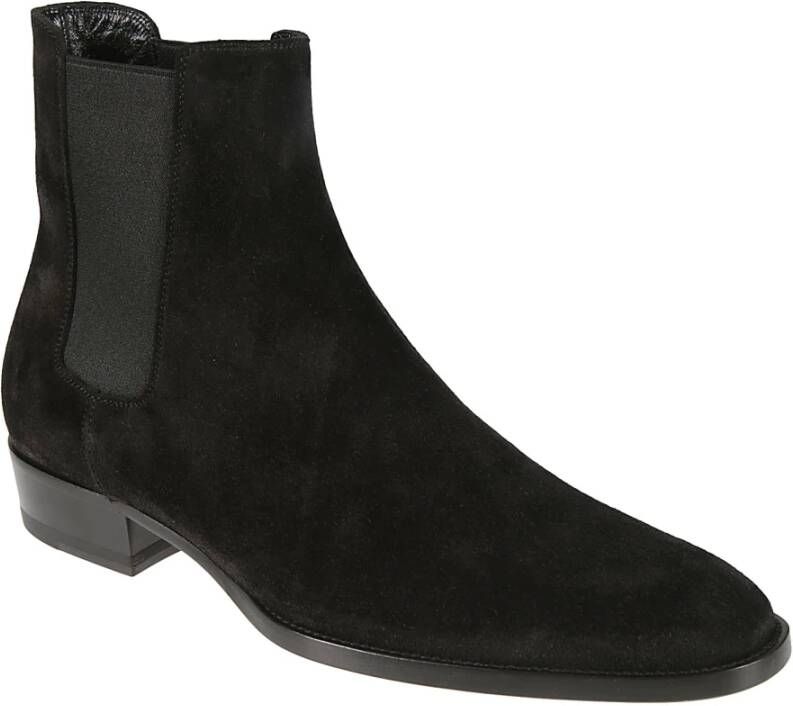 Saint Laurent Verhoog je stijl met Chelsea Boots van kalfsleer Zwart Heren