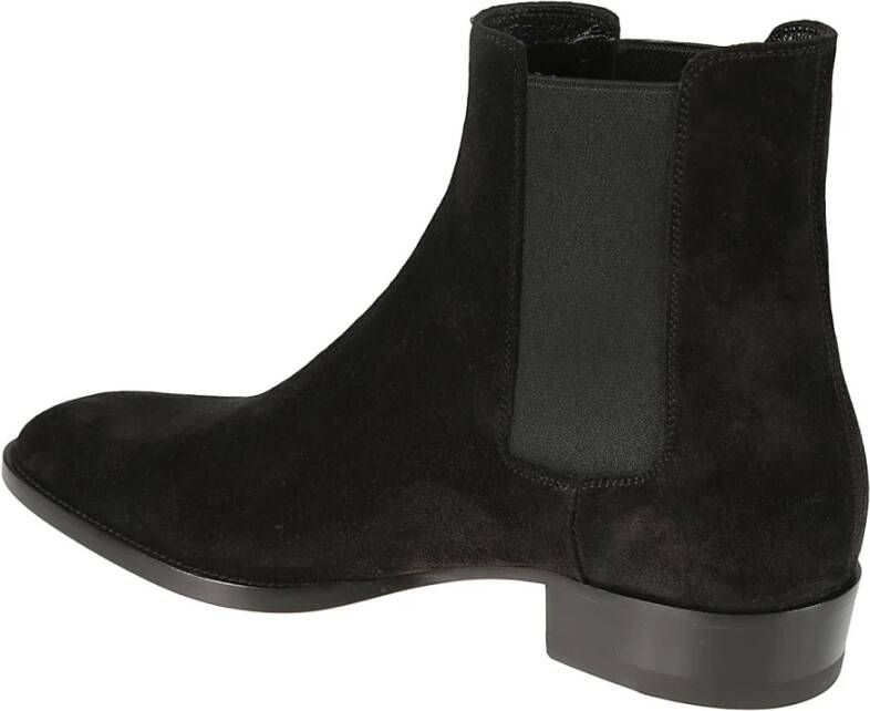 Saint Laurent Verhoog je stijl met Chelsea Boots van kalfsleer Zwart Heren