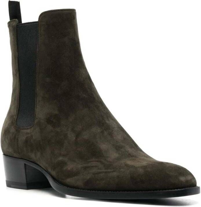 Saint Laurent Bruine Chelsea Boots voor Heren Bruin Heren