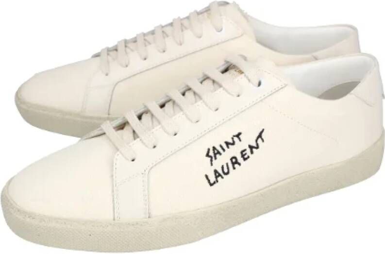 Saint Laurent Cotton sneakers White Heren