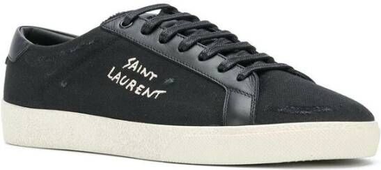 Saint Laurent Court Classic Sl 06 Embroidered Sportschoenen Zwart Heren