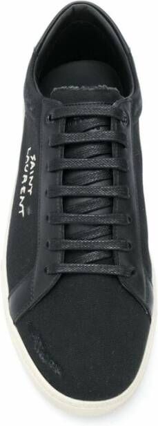 Saint Laurent Court Classic Sl 06 Embroidered Sportschoenen Zwart Heren