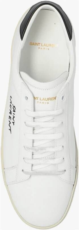 Saint Laurent Court Classic Sl 06 Geborduurde Sneakers White Heren