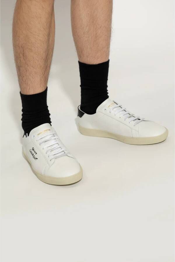 Saint Laurent Court Classic Sl 06 Geborduurde Sneakers White Heren