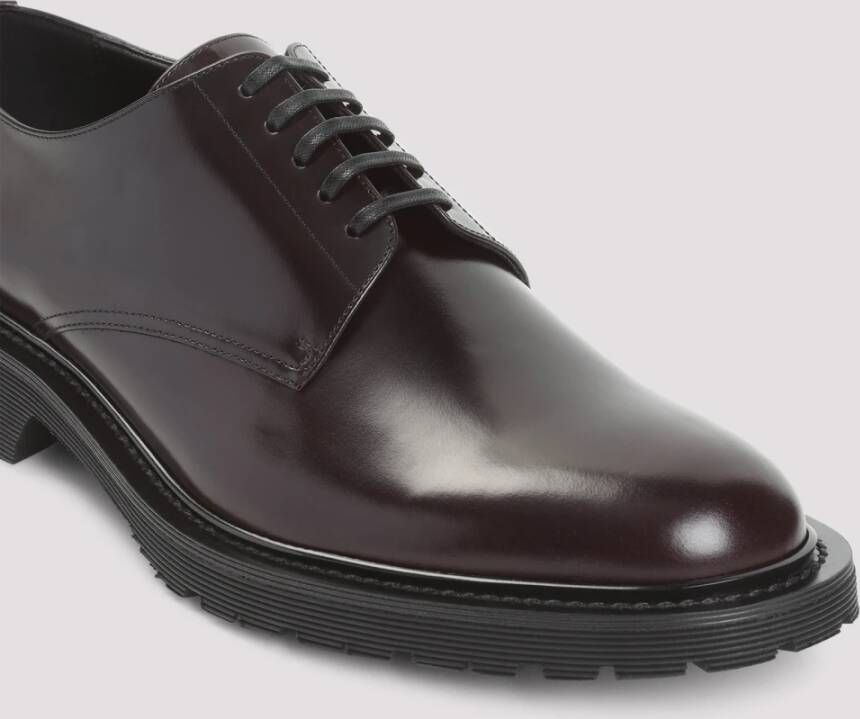 Saint Laurent Donker Wijn Army Derby Schoenen Brown Heren