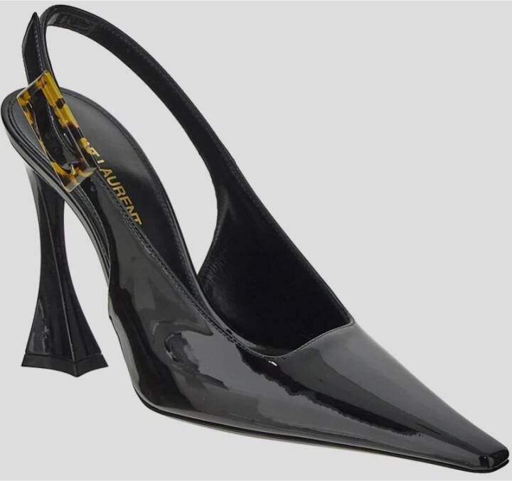 Saint Laurent Dune Slingback Patent Pumps Black Dames