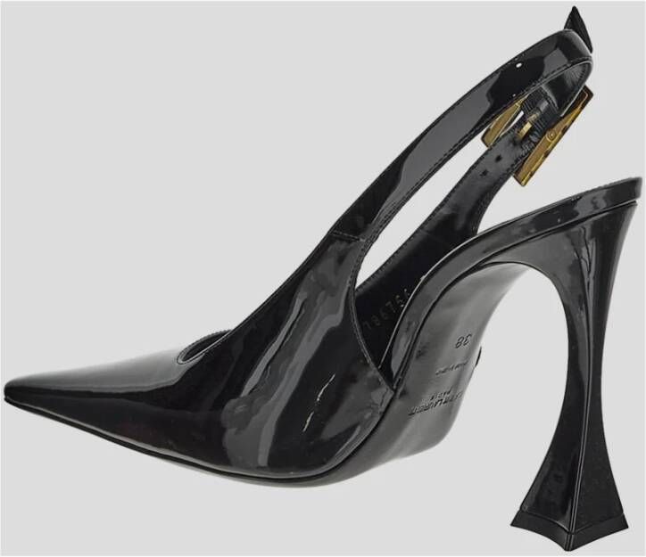 Saint Laurent Dune Slingback Patent Pumps Black Dames