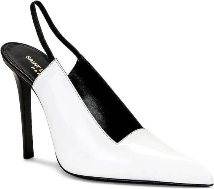 Saint Laurent Elegant Slingback Pumps White Dames