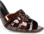 Saint Laurent Elegante Leren Mules Brown Dames - Thumbnail 4