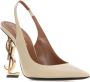 Saint Laurent Elegante Zwarte Leren Pumps Beige Dames - Thumbnail 2