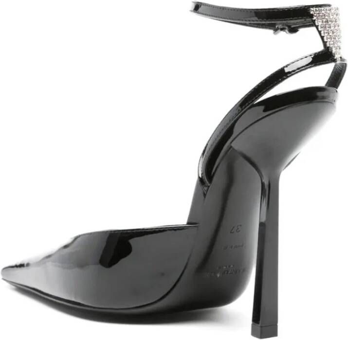 Saint Laurent Elegante Zwarte Leren Pumps Black Dames