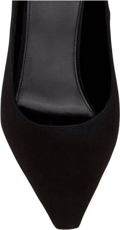 Saint Laurent Elegante Zwarte Leren Pumps Black Dames