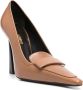 Saint Laurent Elegante Zwarte Leren Pumps Brown Dames - Thumbnail 2