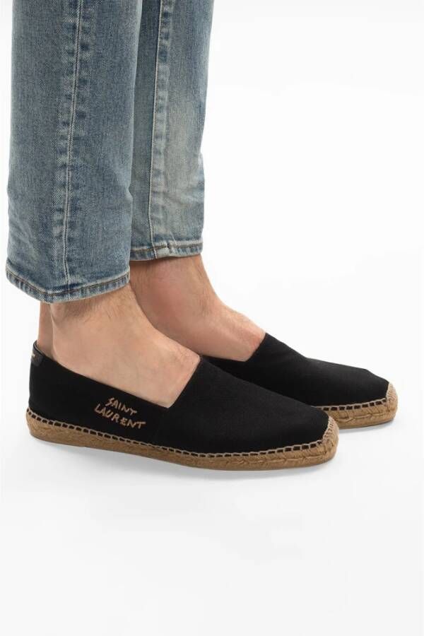 Saint Laurent Espadrilles met logo Black Heren