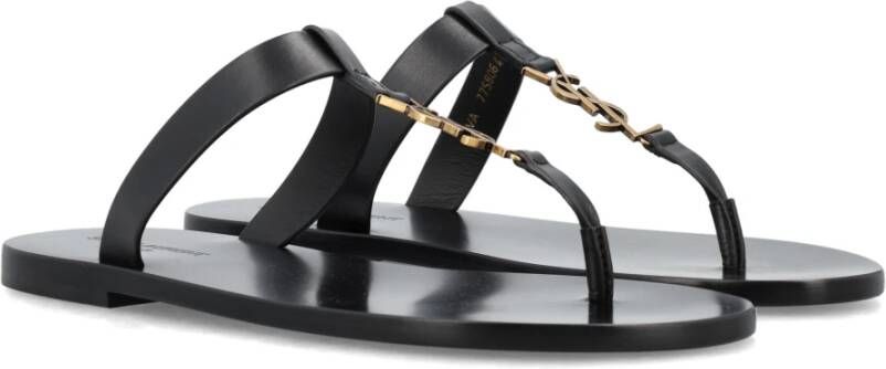 Saint Laurent Flip Flops Black Heren