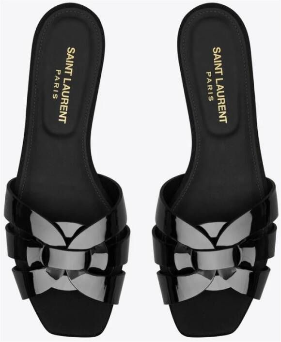 Saint Laurent Flip Flops Zwart Dames