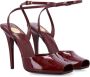 Saint Laurent Garnet La Scandale Leren Sandalen Red Dames - Thumbnail 2