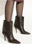 Saint Laurent Zwarte leren instaplaarzen met metalen logo Black Dames - Thumbnail 2